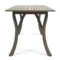 Ectangular Wood Table Grey Acacia Wood