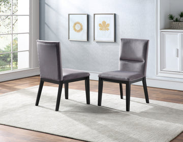 Amalie Side Chair Set Of 2 Gray Dark Gray Wood