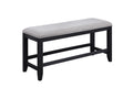 Yves Counter Bench Gray Silver White Wood