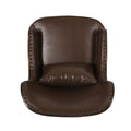 Accent Chair Dark Brown Pu