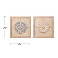 Lamsting Decorative Wall Panels 2Pc Set Natural Rattan