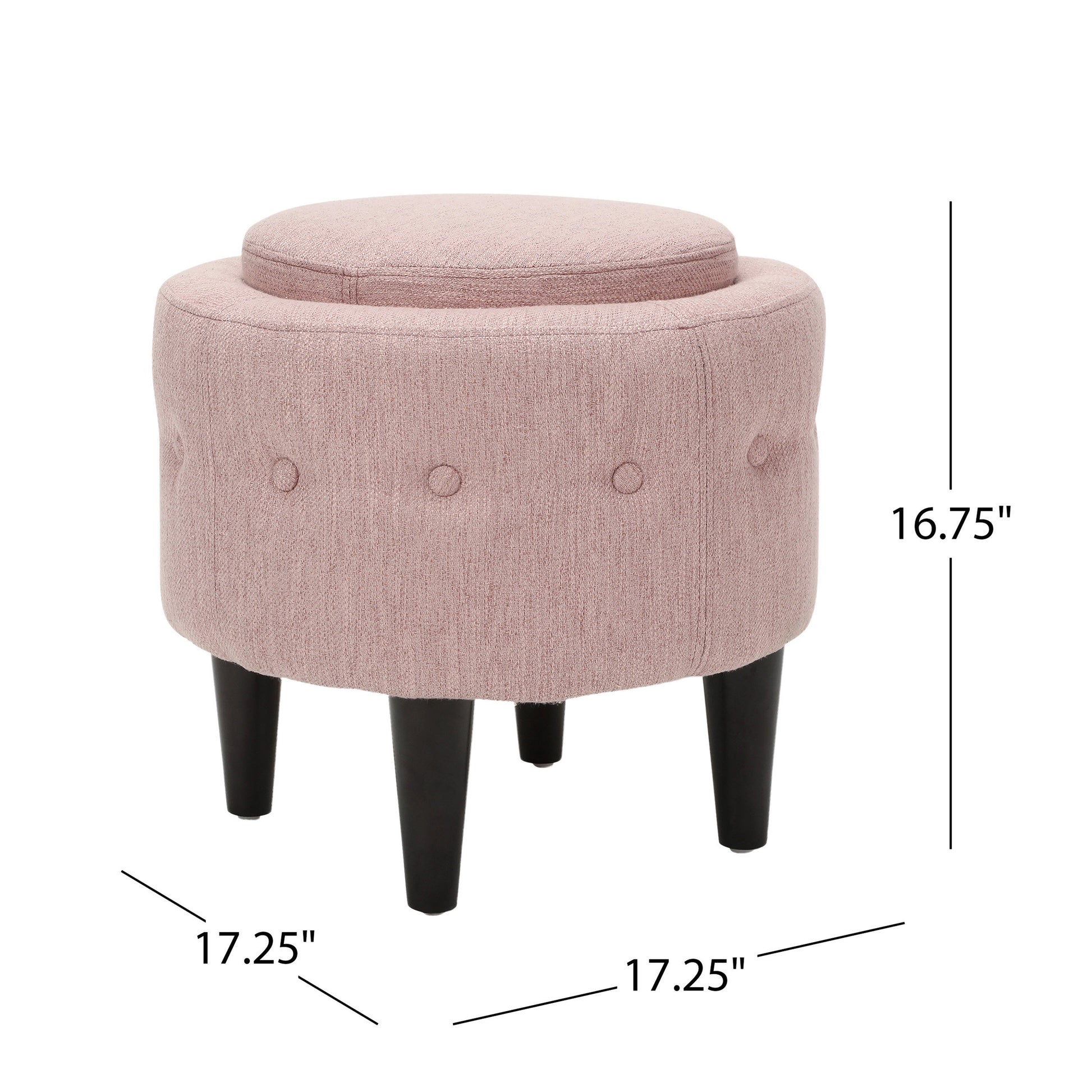 Chair Ottoman Blush Fabric