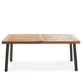 Della Dining Table - Teak Wood Metal