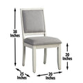 Canova Side Chair Set Of 2 White White Wood