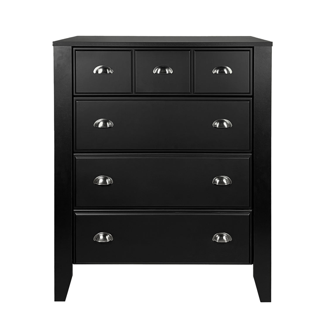 Chest Of Drawer Black Mdf