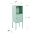 Herzo Tall Storage Cabinet Mint Mint Mdf