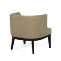 Accent Chair Beige Fabric