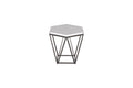 Corvus End Table With Marble Top Hexagon White White Marble