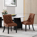 Cheney Dining Chair Kd Mp2 Set Of 2 Light Brown Pu