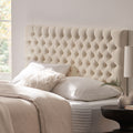 Bierman Headboard Queen Ivory Fabric