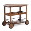 Bar Cart - Oak Silver Wood