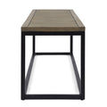 Jeco Industrial Wood And Metal Bench Grey Acacia Wood