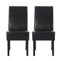 Dining Chair Mp2 Set Of 2 Black Pu