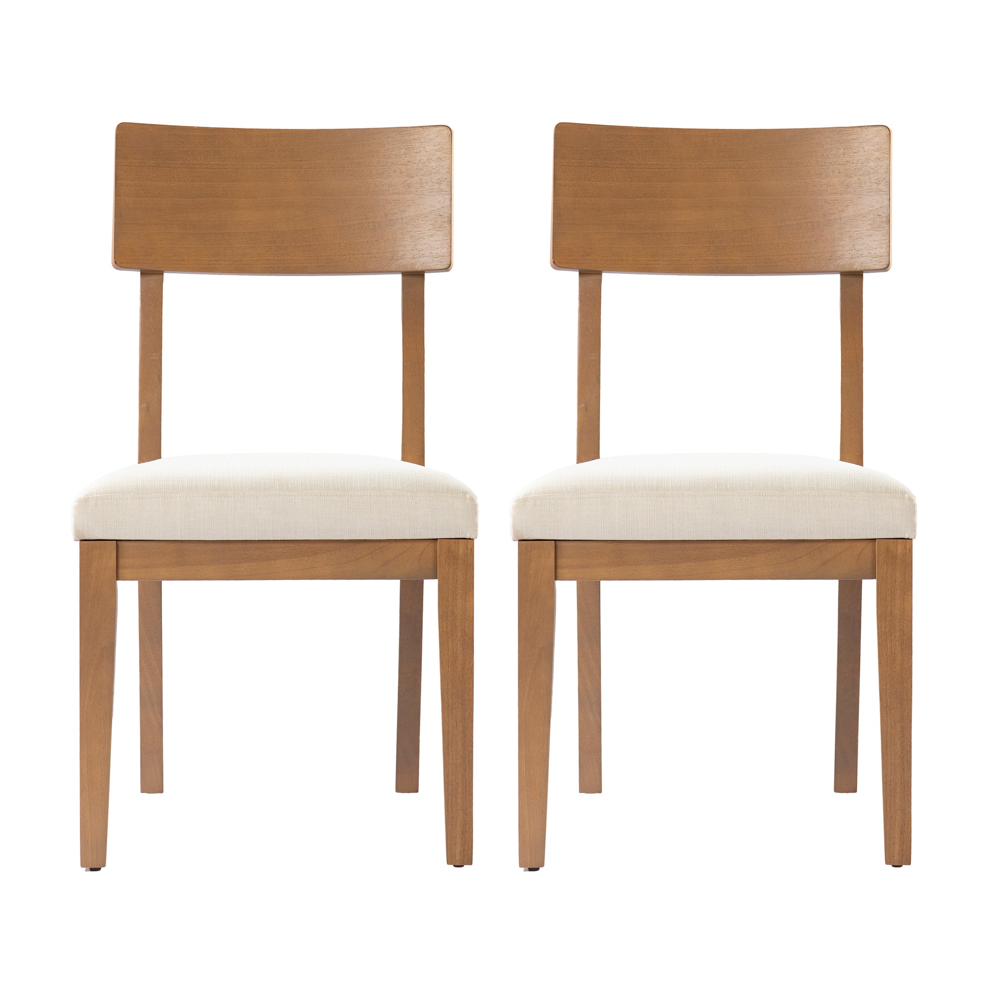 Hambleden Dining Chairs W Cushions 2Pc Set Natural Mdf