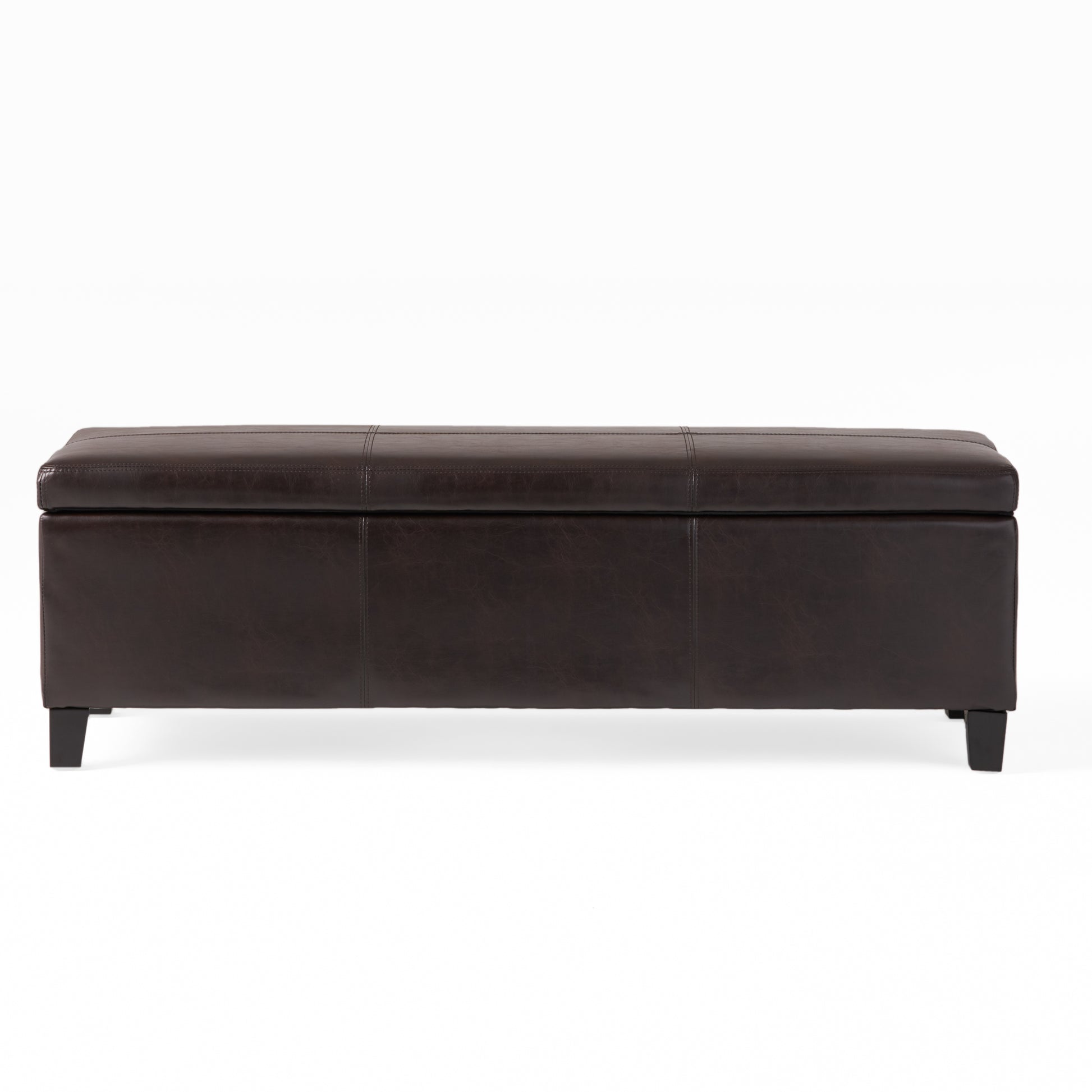 Storage Ottoman Brown Pu