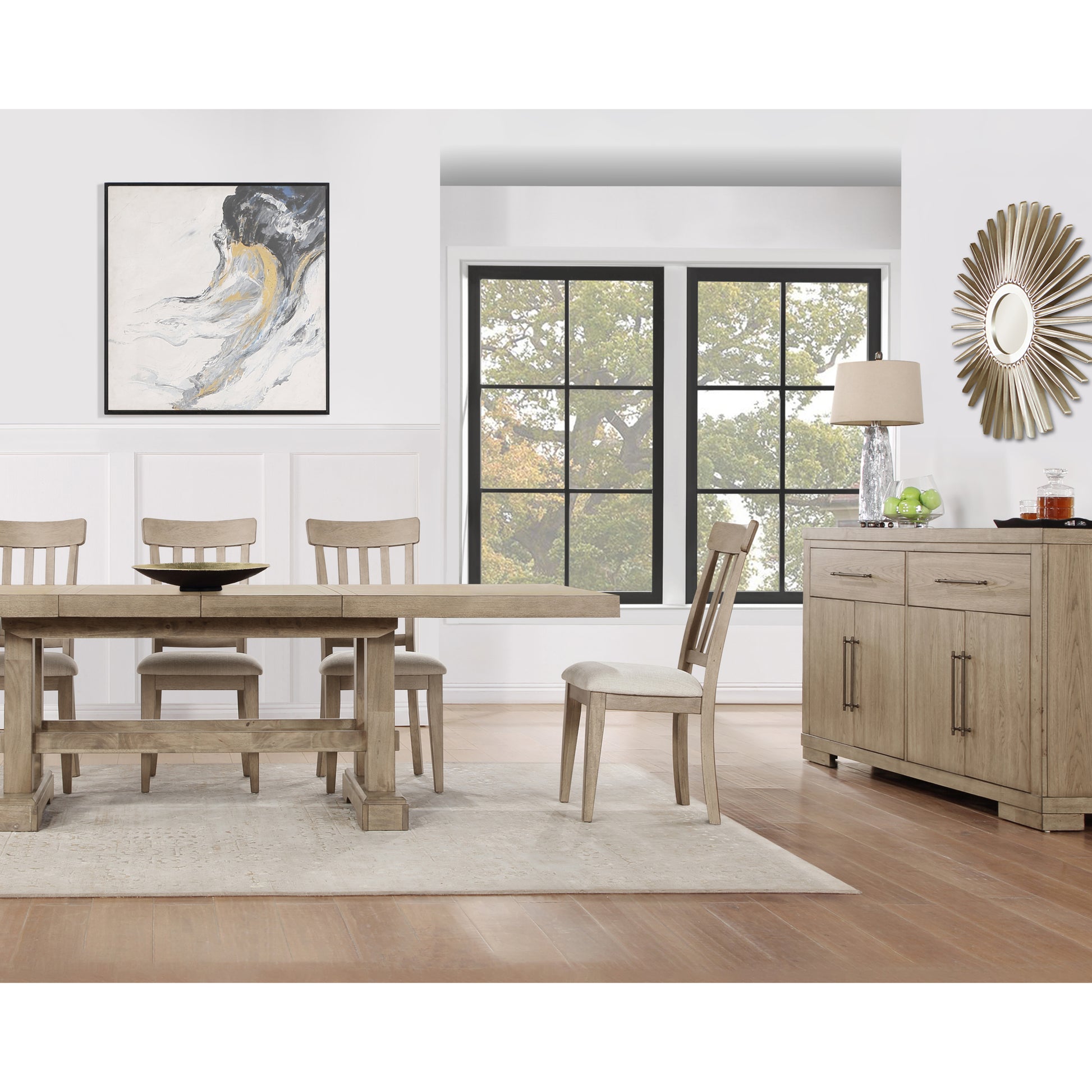 Napa Dining Table Sand Light Brown Wood