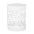 Outdoor Metal S 2 End Table White Iron