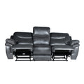 Isabella Sofa And Loveseat Set Gray Dark Gray Faux Leather 5 Seat