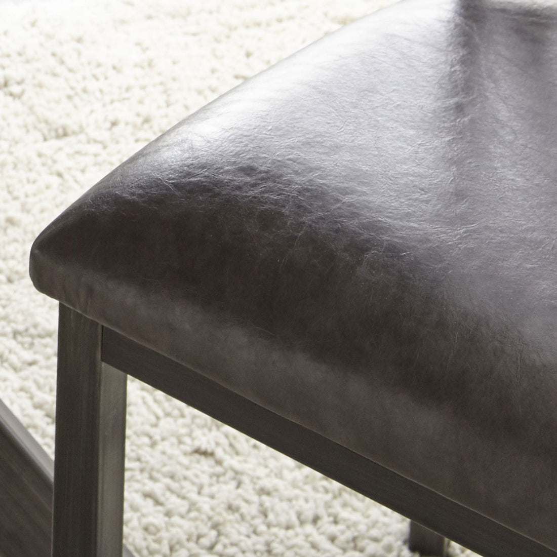 Alamo Pu Side Chair Set Of 2 Gray Dark Gray Wood