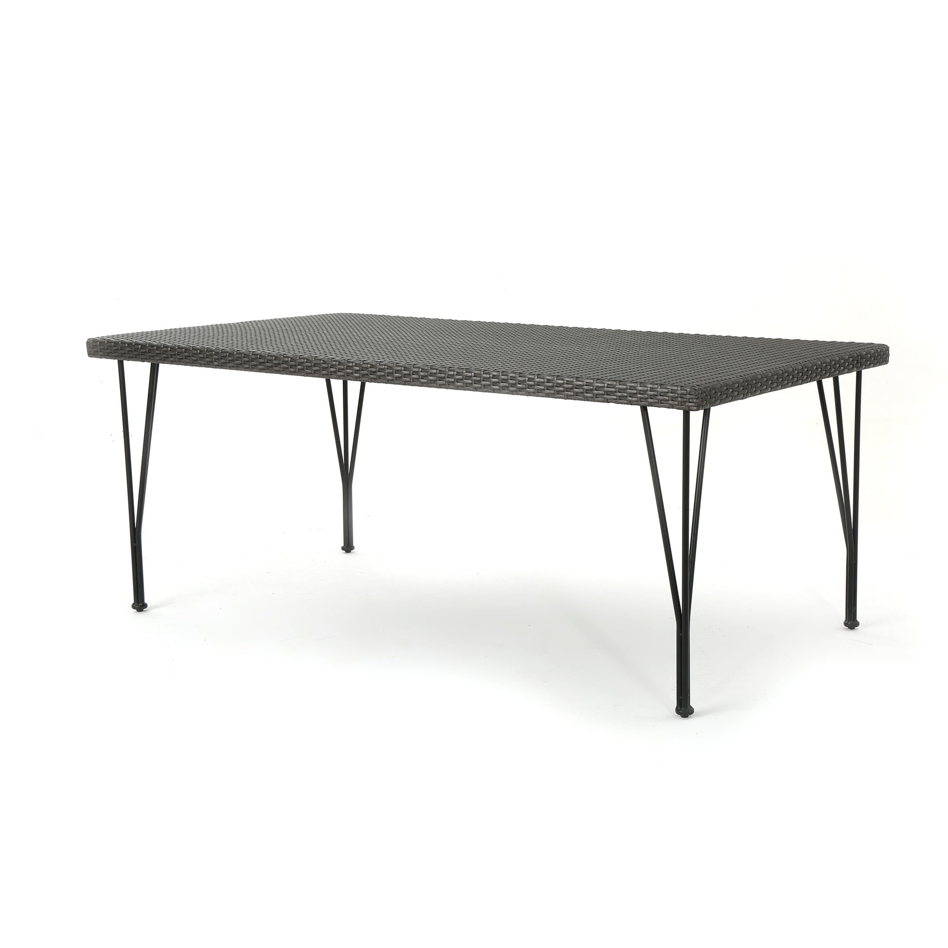 Bedford Rectangular Dining Table Grey Rattan