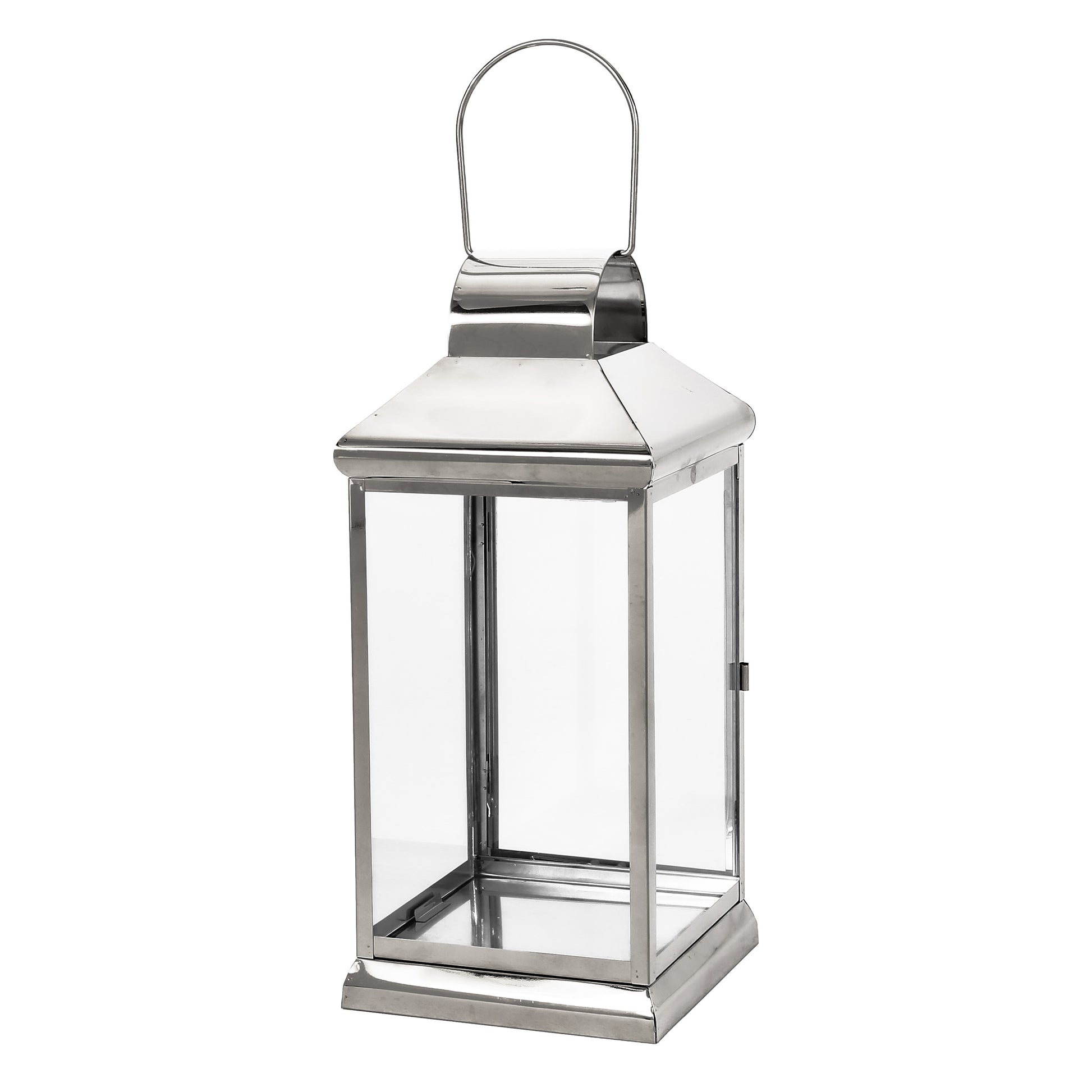 Walter 16"H Stainless Steel Lantern Silver Stainless Steel