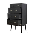 Disa 4 Drawer Chest Black Mdf