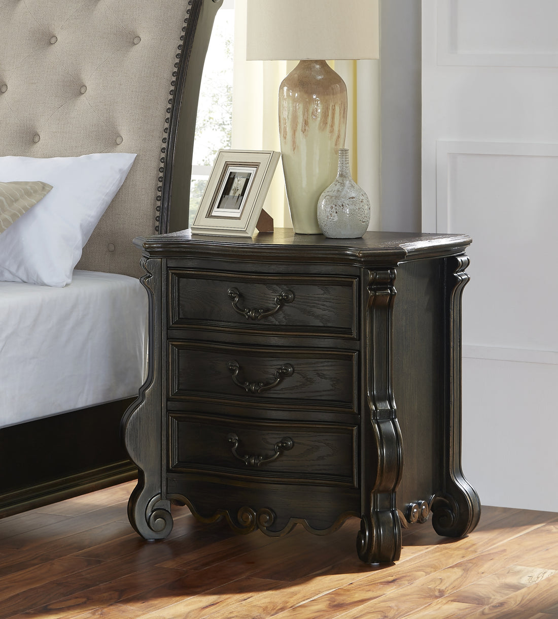 Rhapsody Nightstand Dark Brown Dark Brown Wood