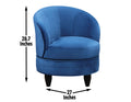 Sophia Swivel Chair Velvet Blue Blue Wood