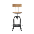 Barstool With Fir Wood Natural Solid Wood