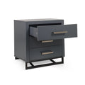 3 Drawer Chest Charcoal Grey Mdf