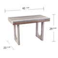 Chadkirk Faux Marble Writing Desk Brown Mdf