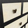 Papillon 13 Drawers Sideboard Black - Black Wood