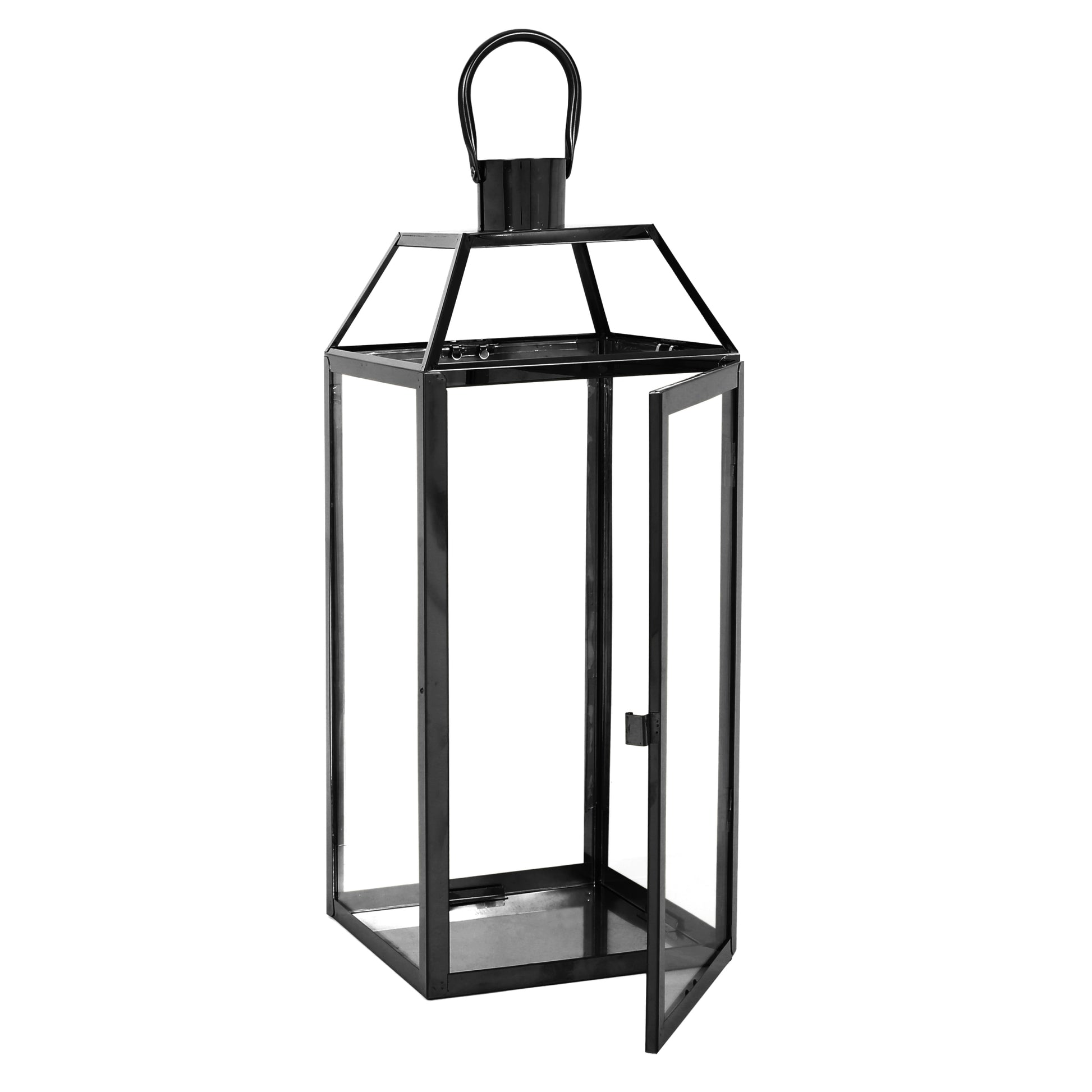 Harris 18"H Stainless Steel Lantern Black Stainless Steel