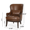 Accent Chair Light Brown Pu
