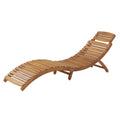 Lahaina Wood Foldable Chaise Lounge Brown Wood