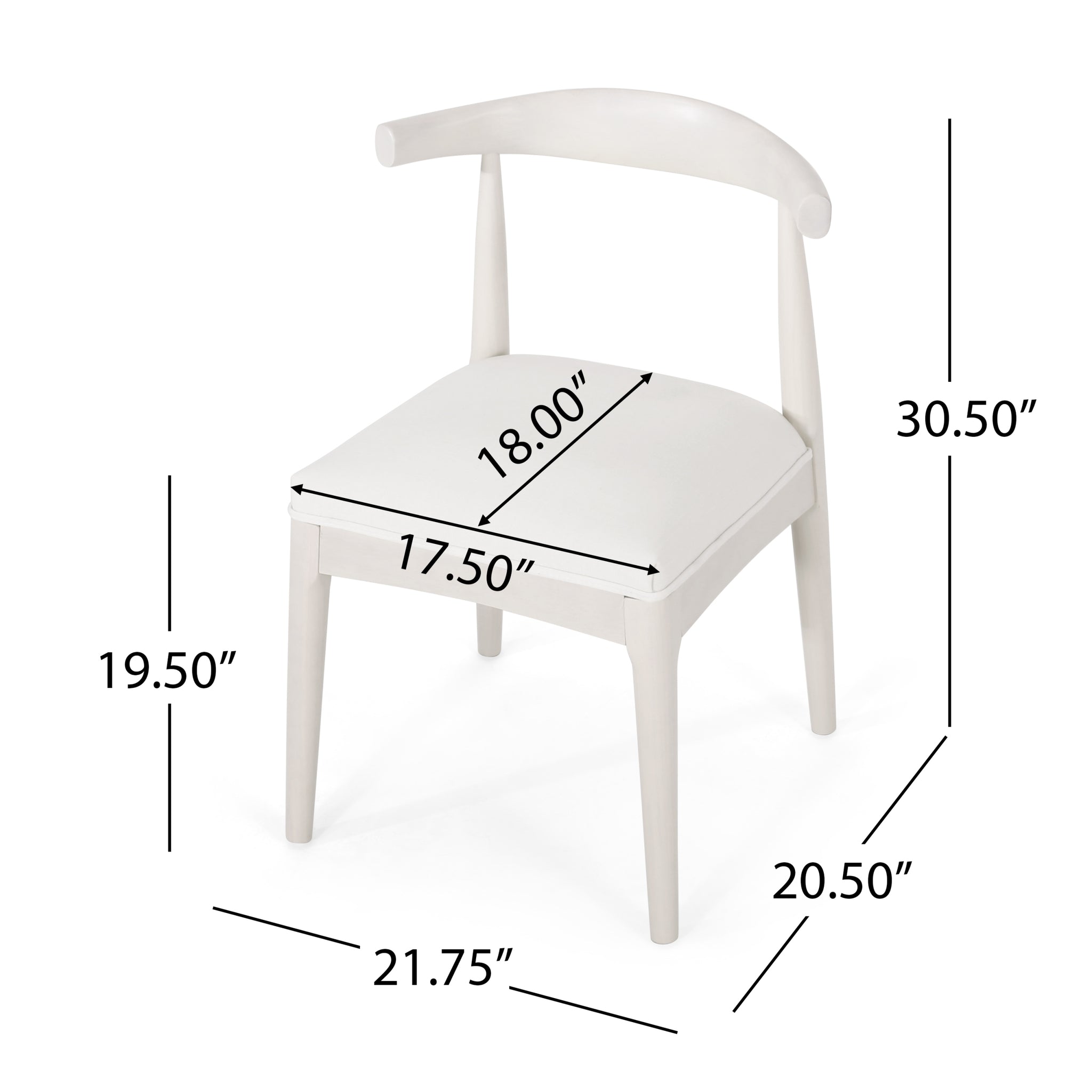 DINING CHAIR white-fabric
