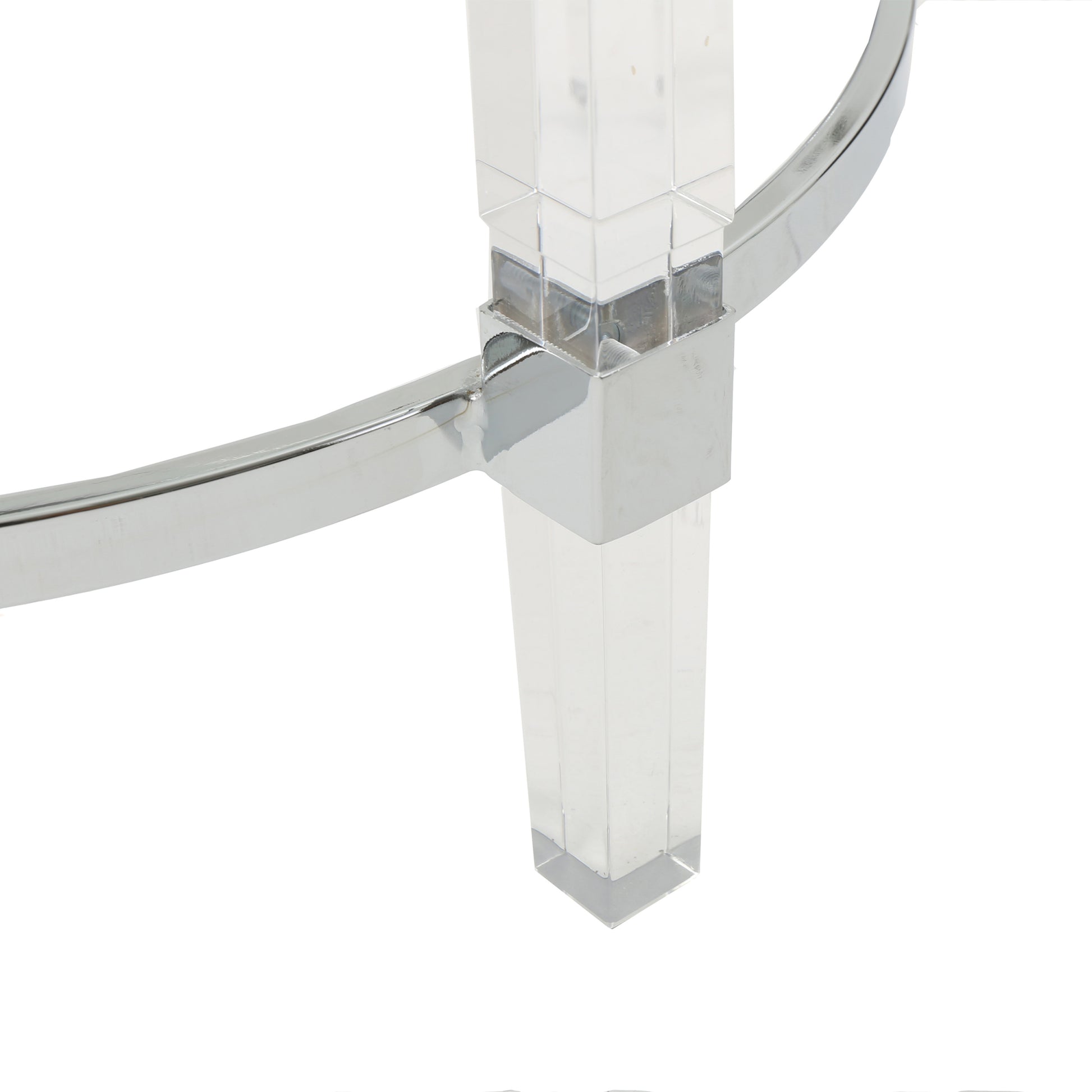 Round End Table Clear Glass