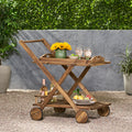 Riviera Bar Cart Natural Stained Wood