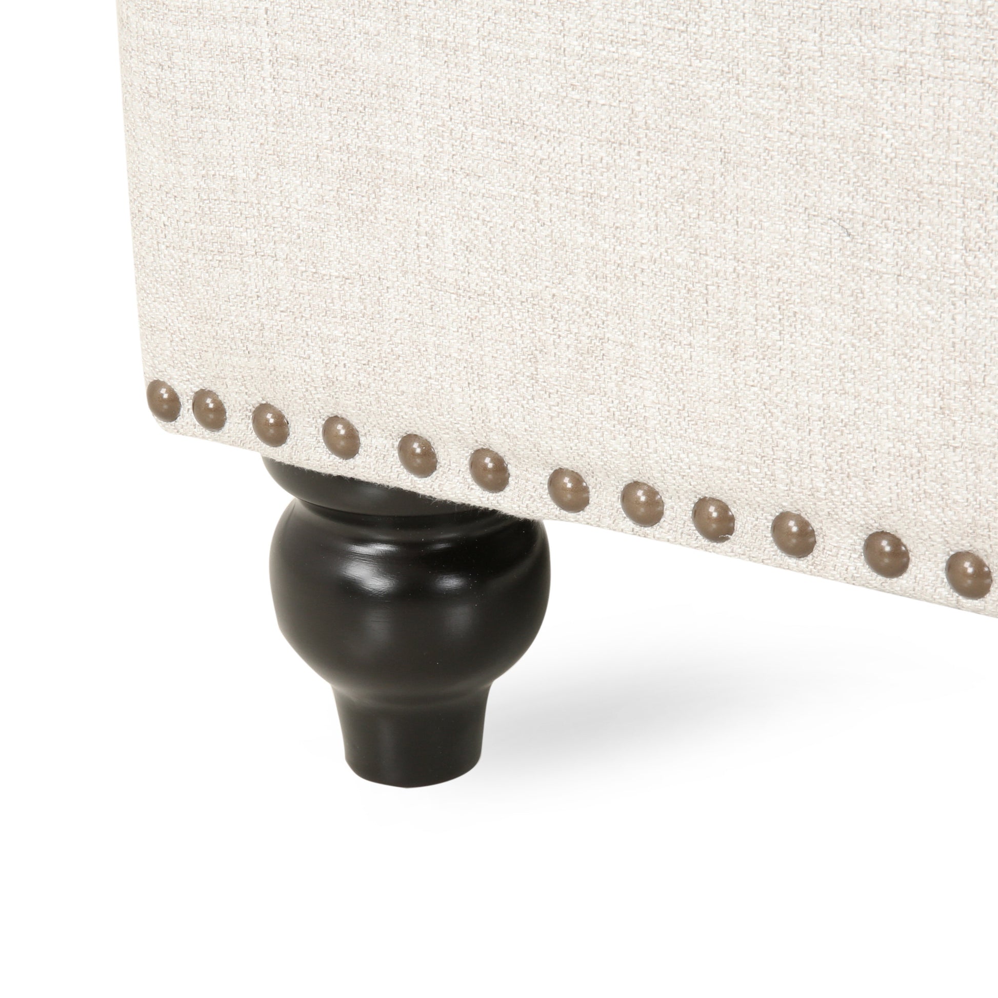 Chaise Lounge Beige Fabric