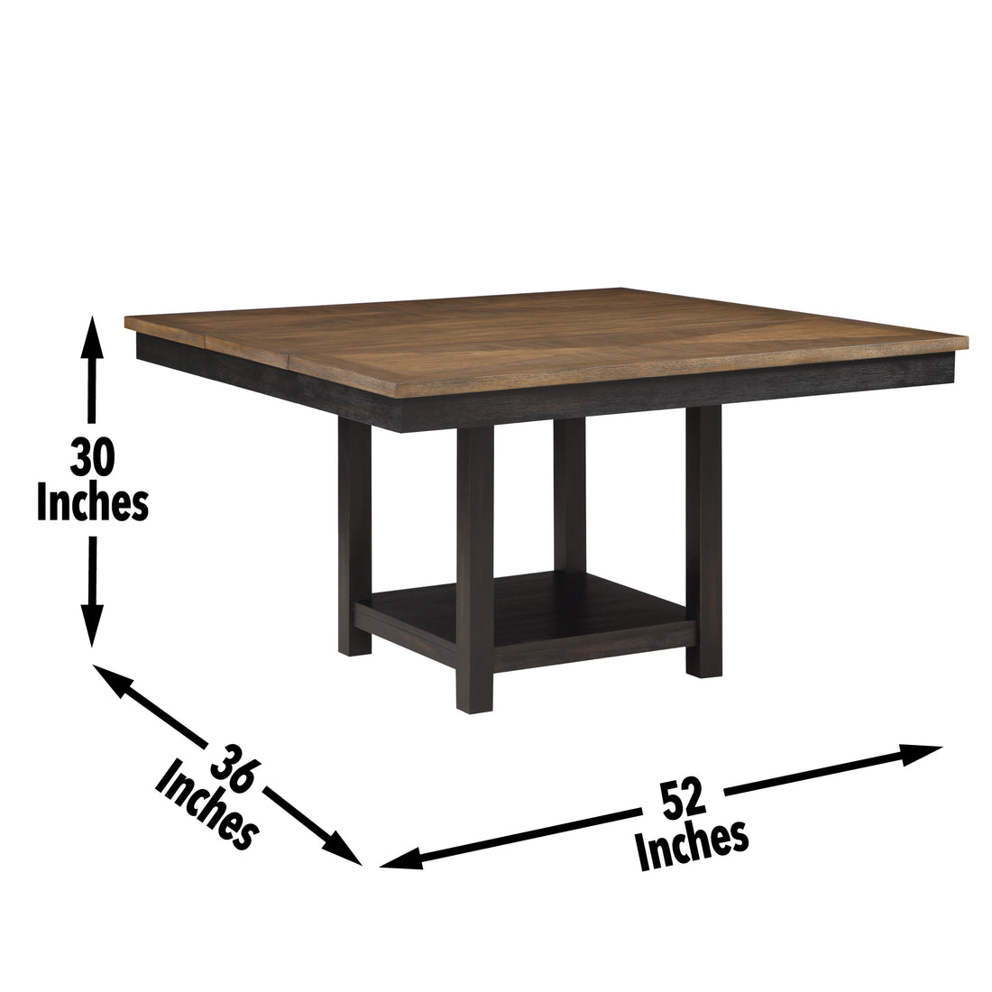 Harington Dining Table Dark Brown Dark Brown Wood