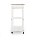 Kitchen Cart White Wood