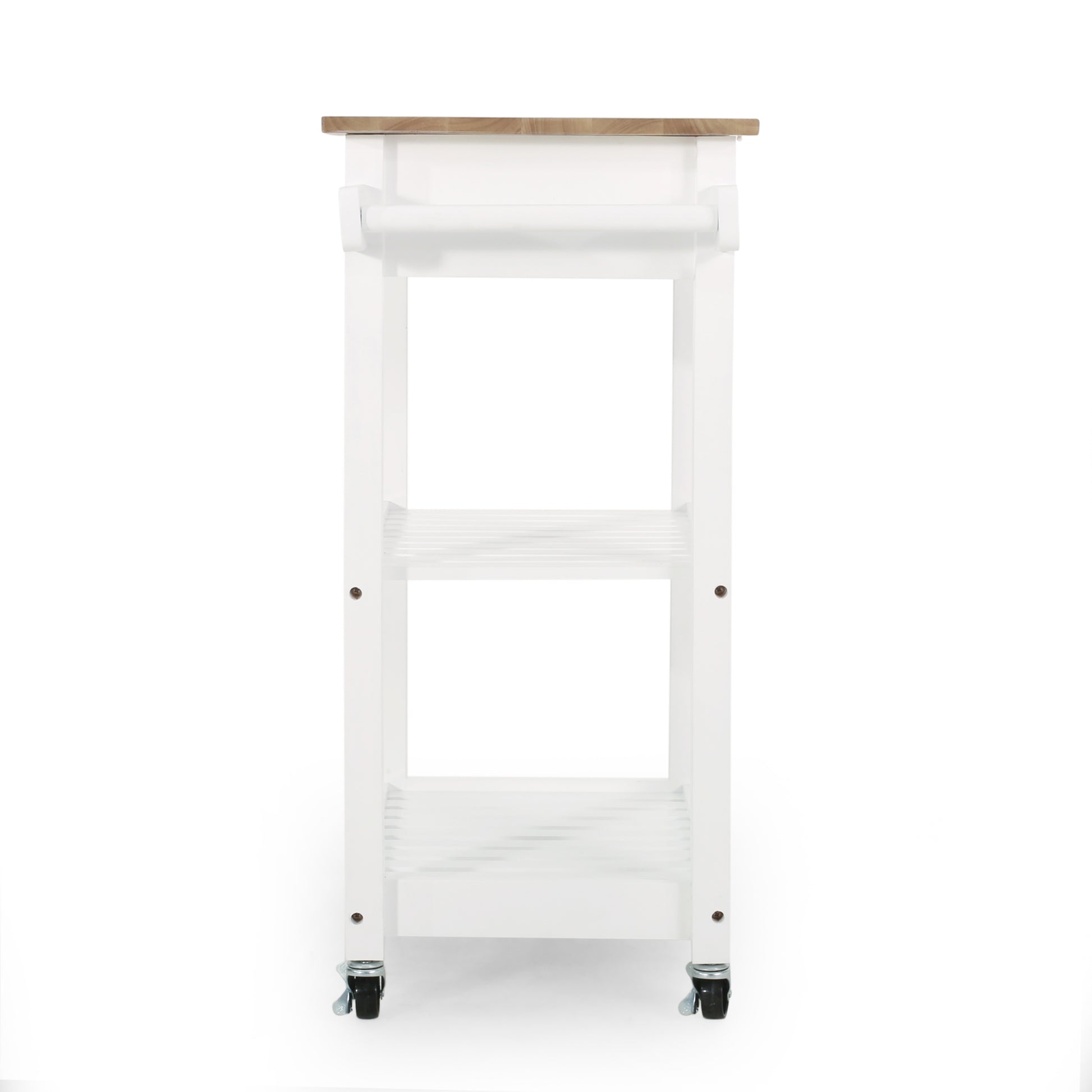 Kitchen Cart White Wood