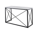 Skyler White Marble Top Rectangular Sofa Table White White Marble