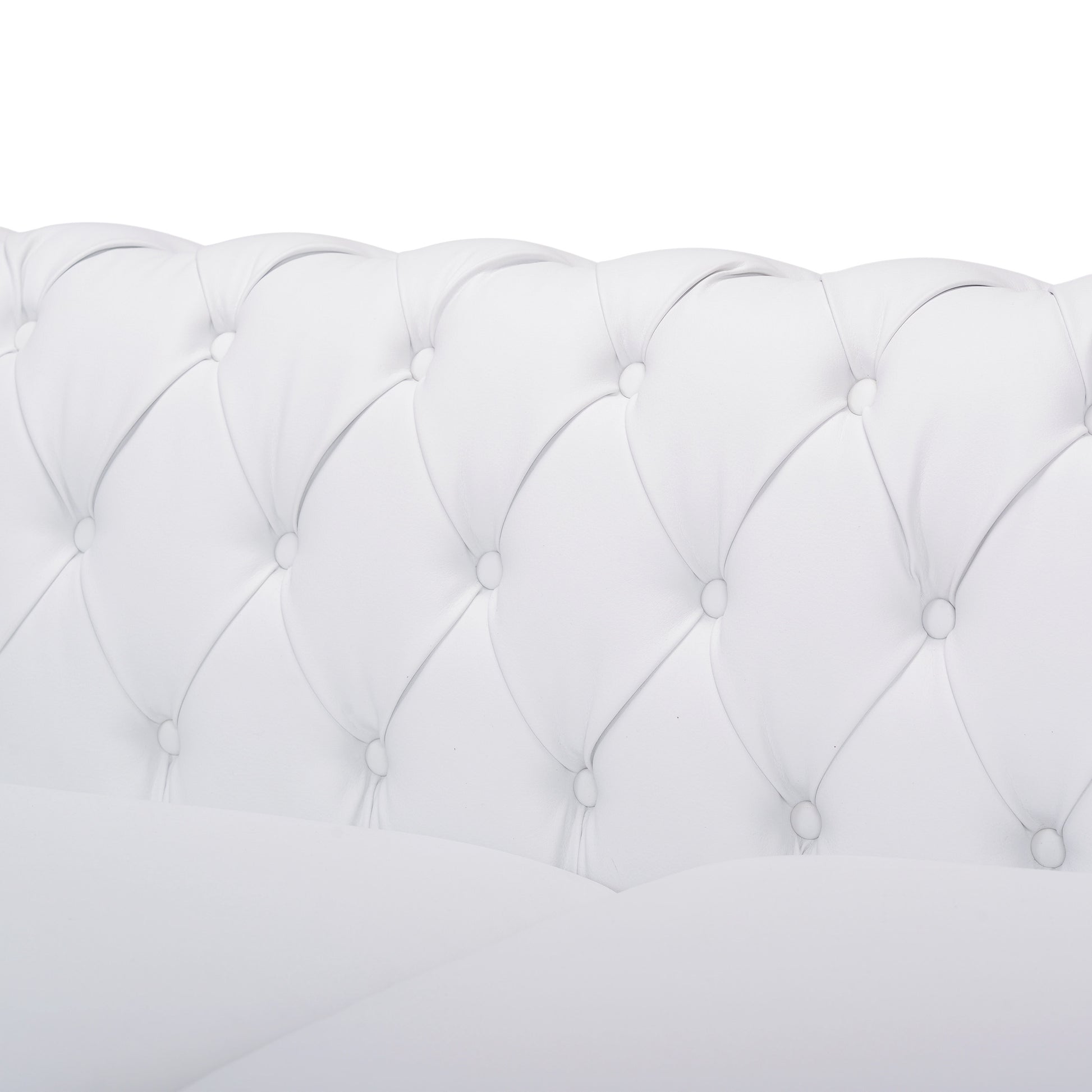 Sofa 3 Seater White Pu