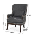 Accent Chair Charcoal Fabric