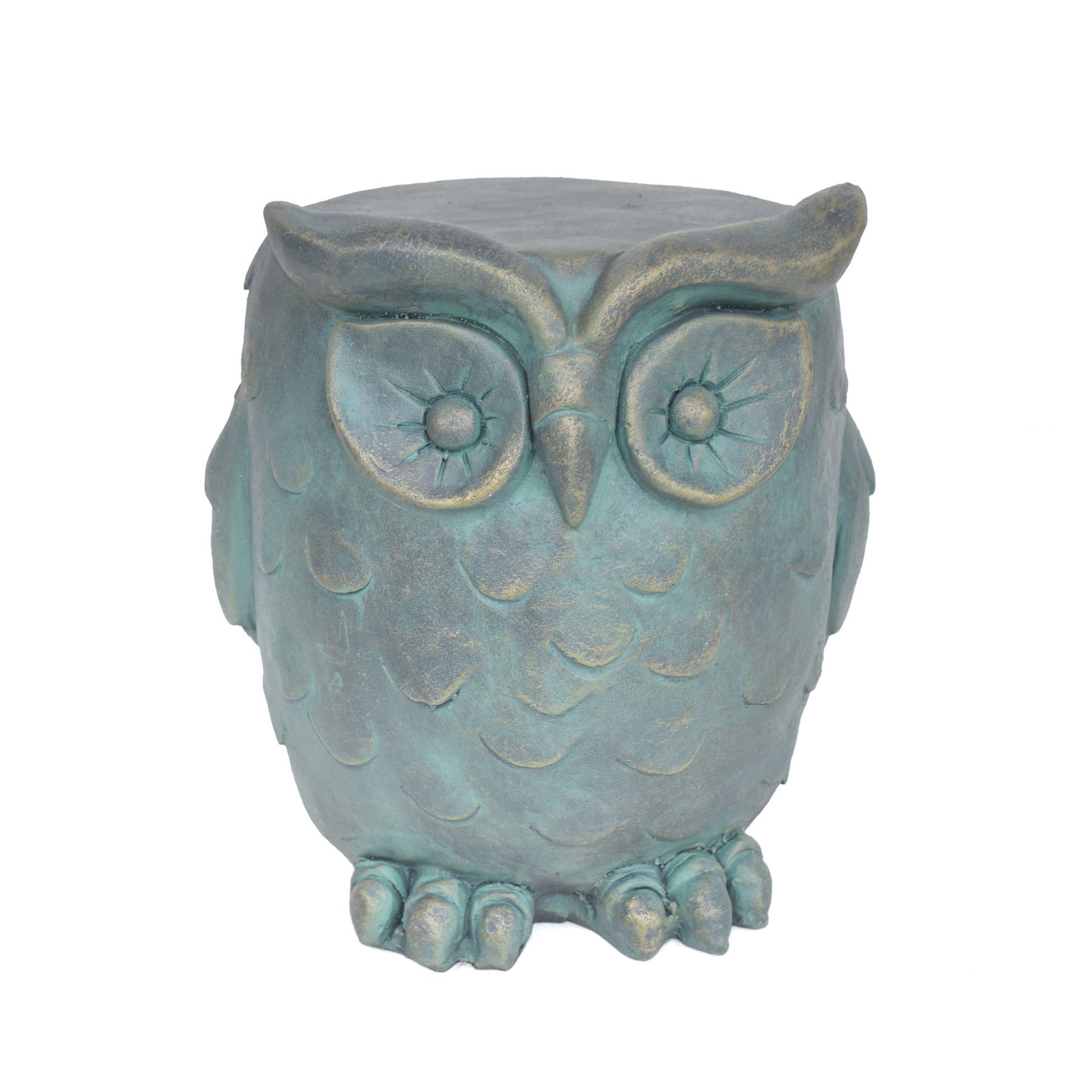 Owl Garden Stool Lots Of Scene Pictures Antique Green Magnesium Oxide