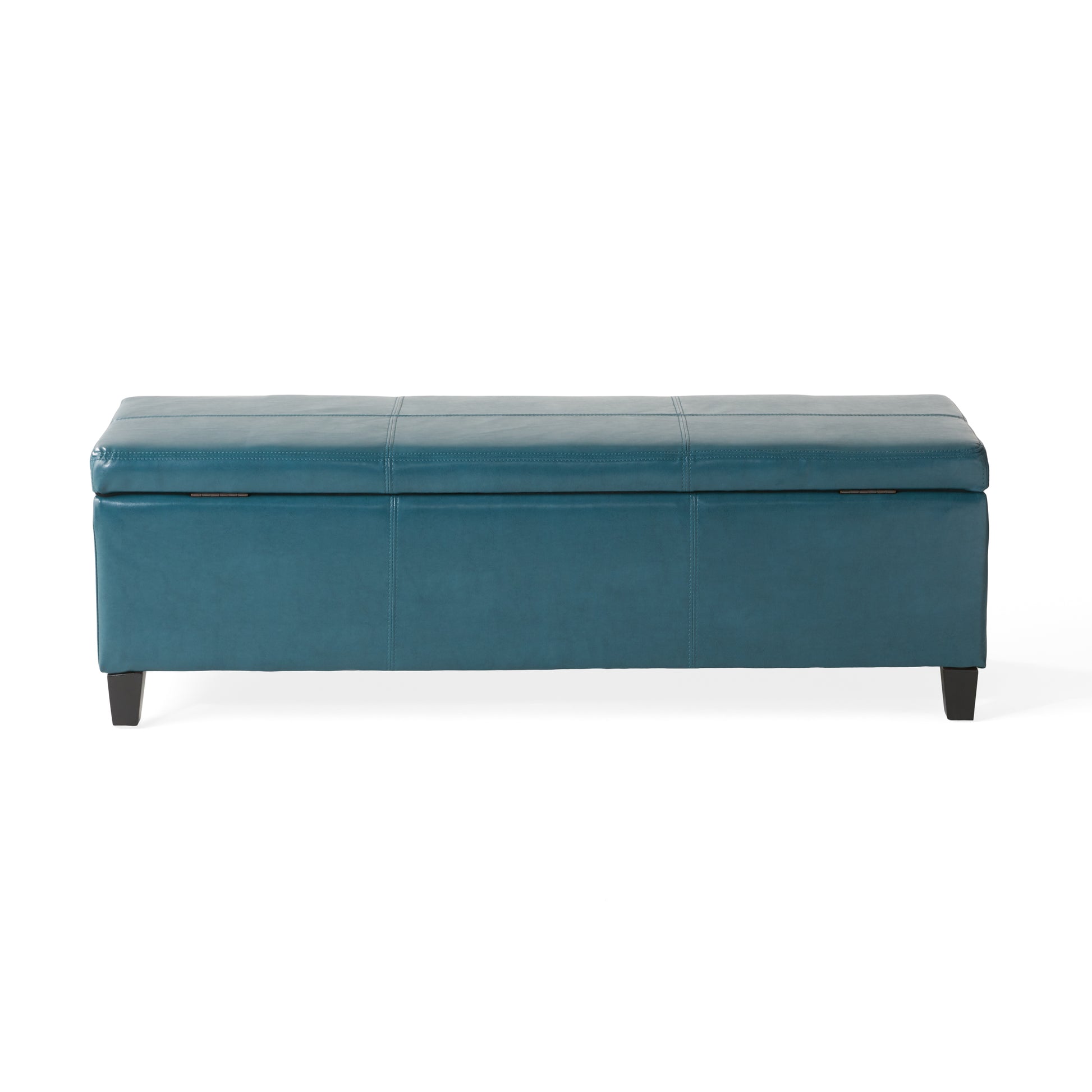 Glouster Storage Ottoman V2 Teal Pu