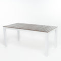 Bali Dining Table Dark Brown White Acacia Wood