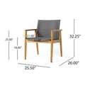 Bryan Club Chair Set Of 2 Natural Metal & Wood