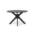 Sandee Dining Table, Round, Black Black Acacia Wood